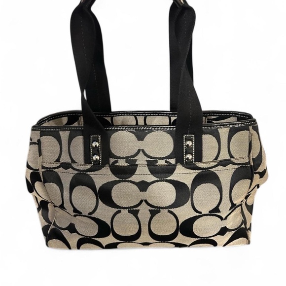 COACH Signature Daisy Signature Large Tote - 2017 Style F148782 w/ 2 Hangtags - Picture 6 of 11